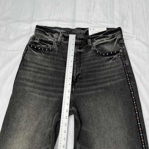 Arizona Highest Rise Vintage Straight Black Jeans Size 13 - Picture 4 of 11